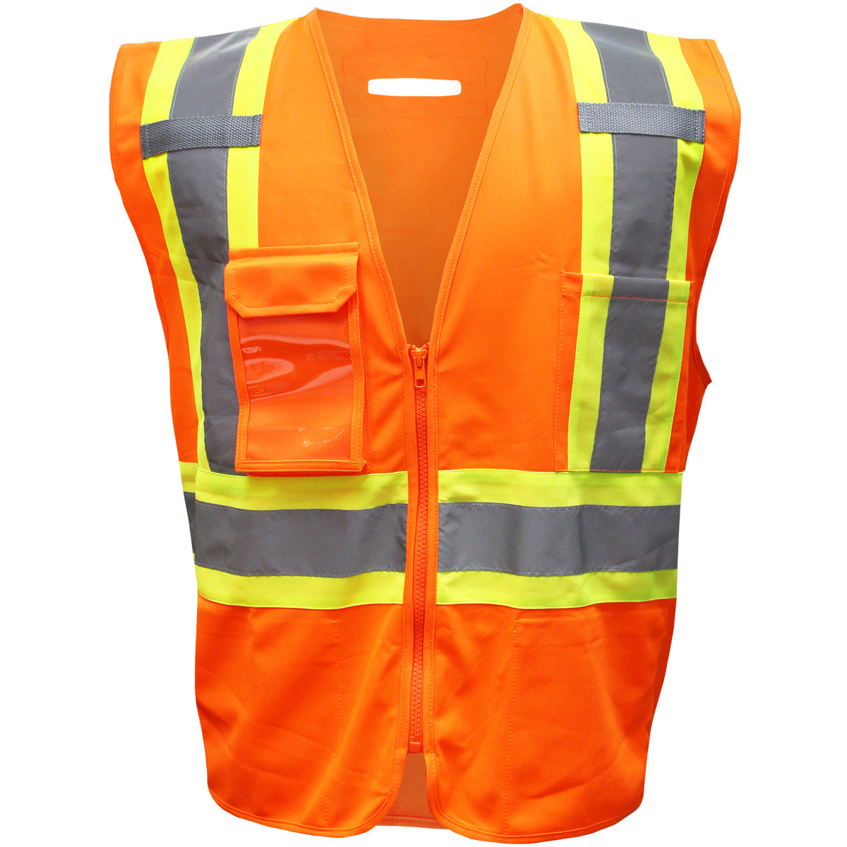 ANSI Type R Class 2 Two-Tone Polyester X- Back Vest with "D" Ring Access