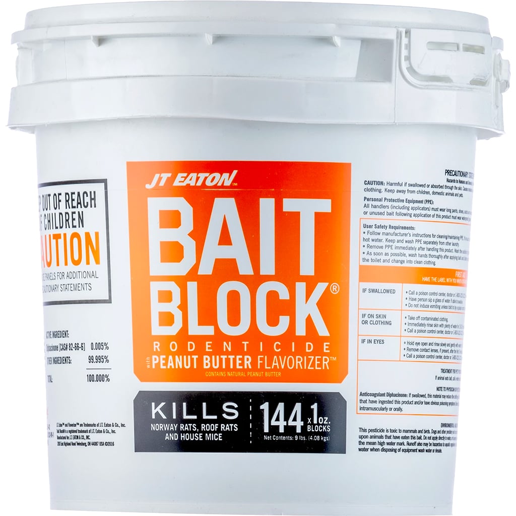 JT Eaton Bait Block Rodenticide with Peanut Butter