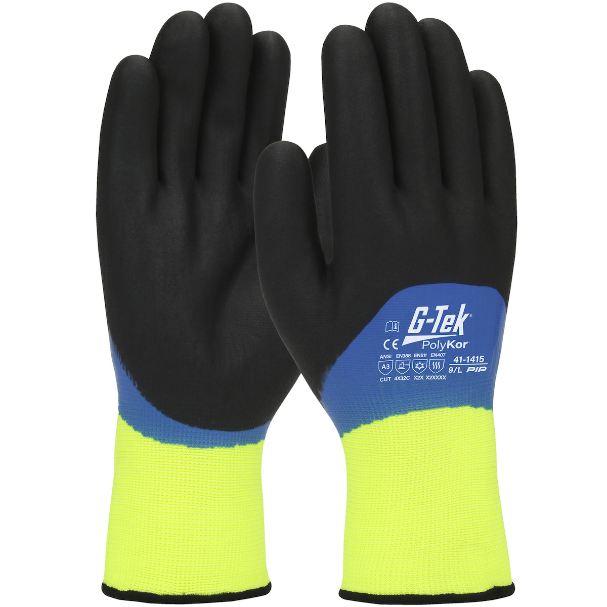 PIP Seamless Knit PolyKor® Blend Glove with Acrylic Liner and Double-Dipped Nitrile Foam Grip on Full Hand - Touchscreen Compatible