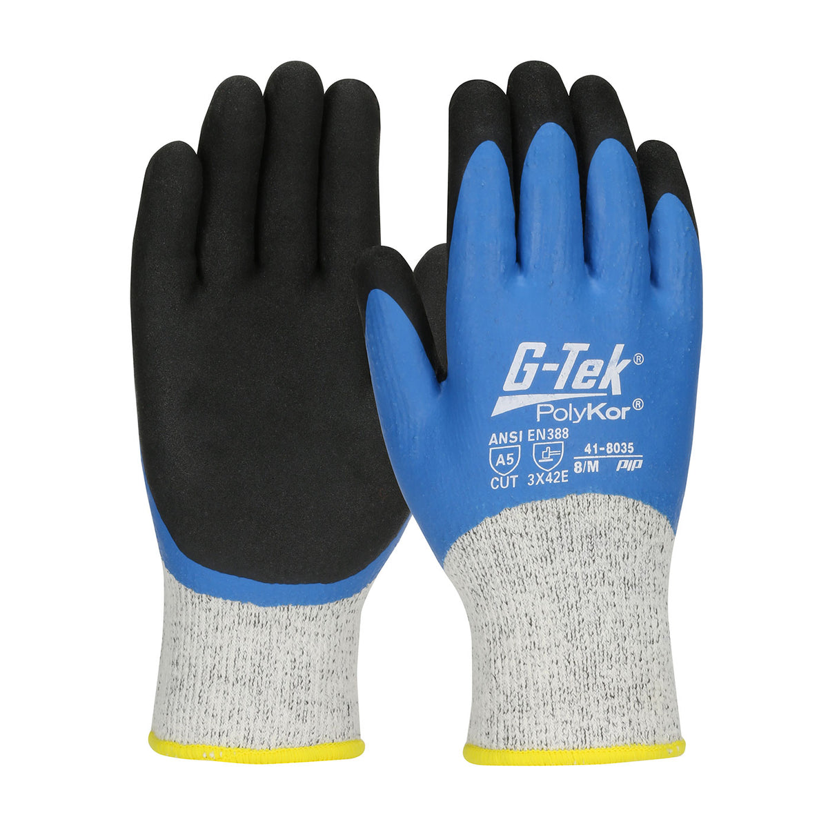 PIP Seamless Knit Single-Layer PolyKor®/ Acrylic Blend Glove with Double-Dip Latex MicroSurface Grip on Full Hand