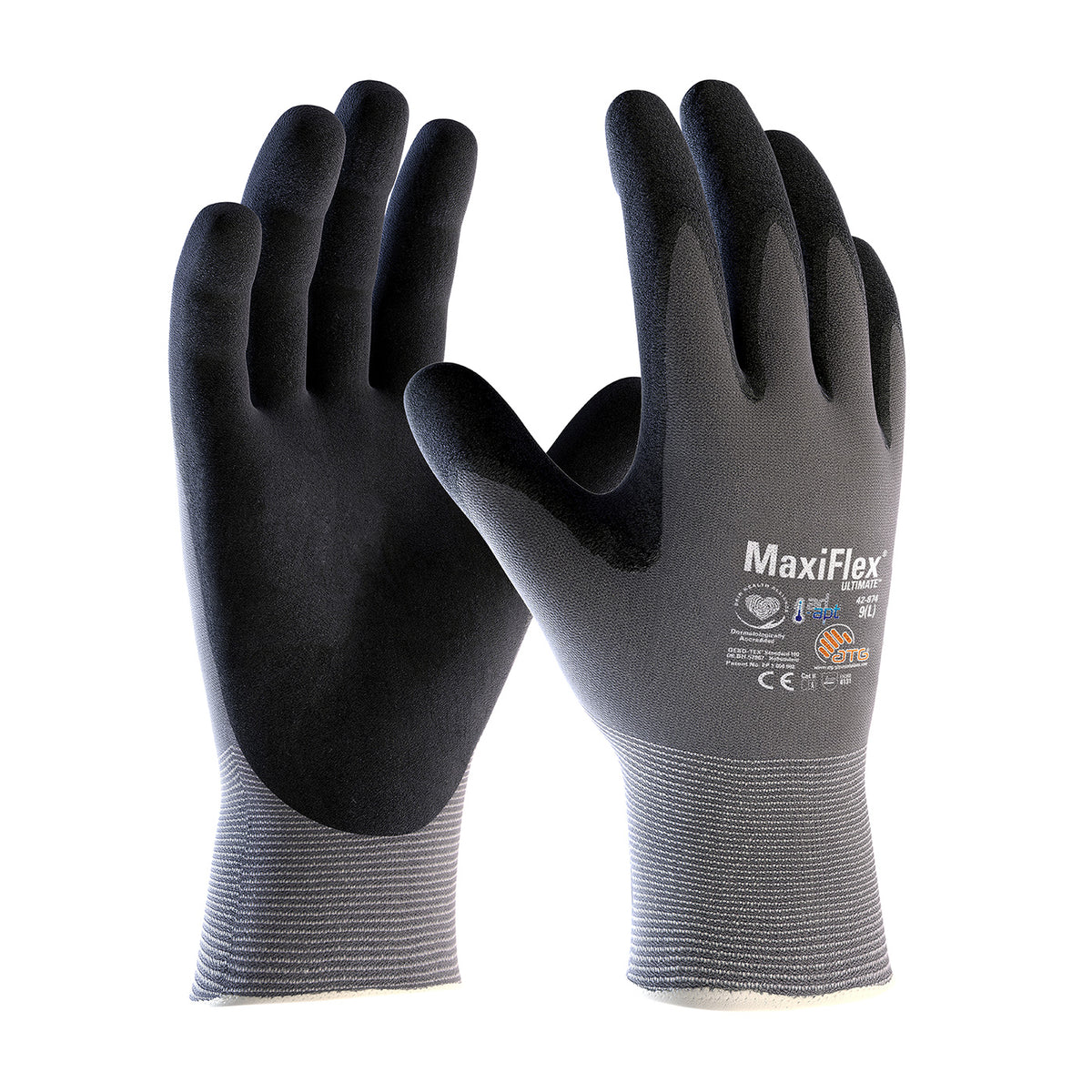 PIP Seamless Knit Nylon/Elastane Glove with Nitrile Coated MicroFoam Grip on Palm & Fingers and AD-APT™ Technology - Touchscreen Compatible