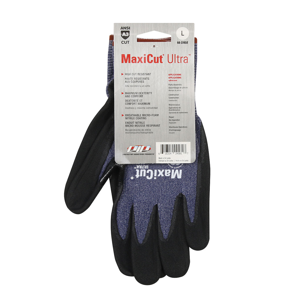 PIP Seamless Knit A3 Engineered Yarn Glove with Premium Nitrile Coated MicroFoam Grip on Palm &amp; Fingers - Touchscreen - Hang Tagged