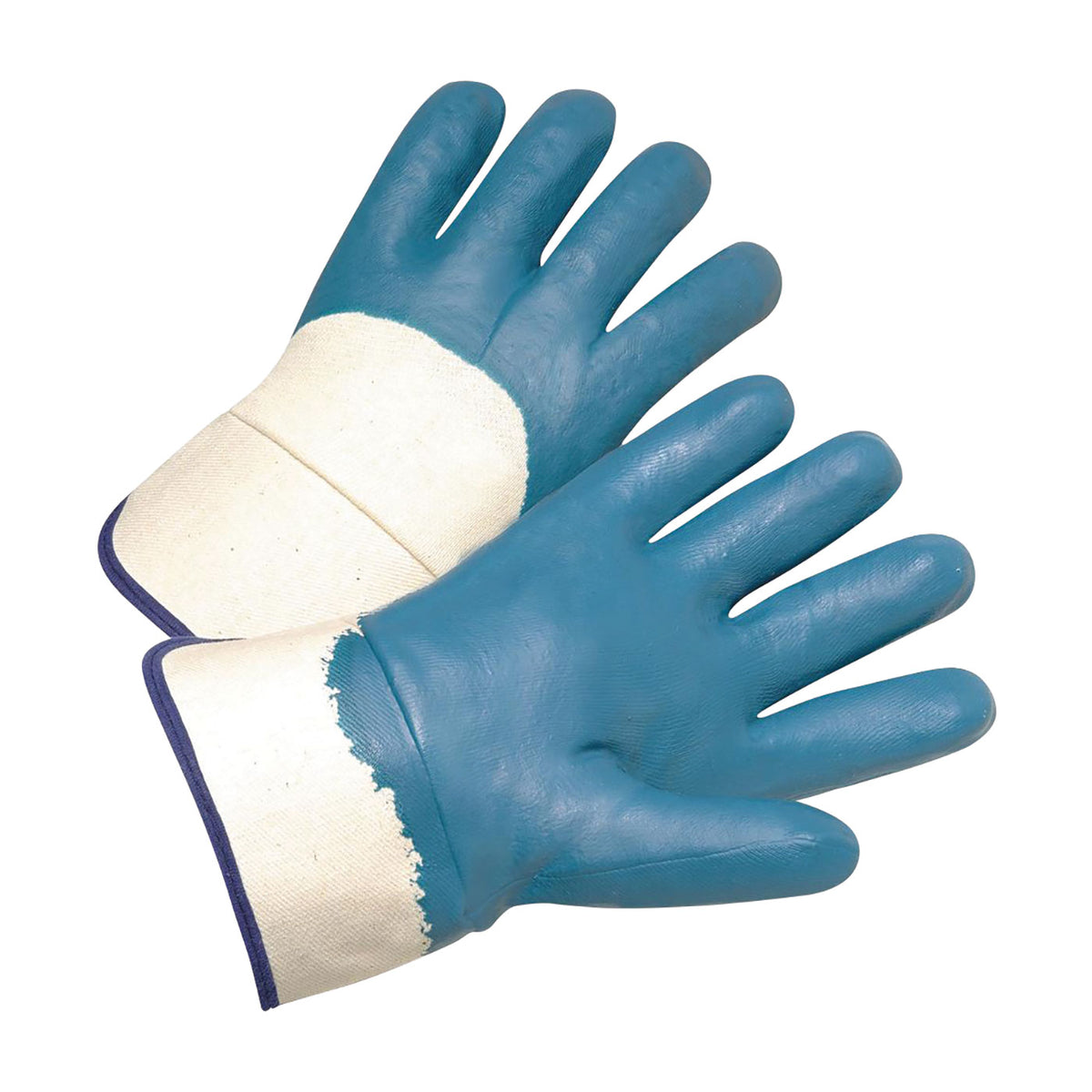 PIP Nitrile Dipped Glove with Jersey Liner &amp; Heavyweight Smooth Grip on Palm Fingers &amp; Knuckles - Safety Cuff
