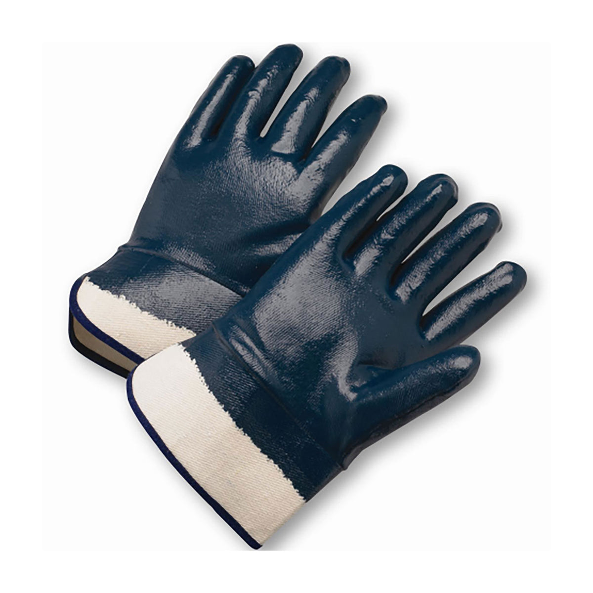 PIP Nitrile Dipped Glove with Jersey Liner & Heavyweight Smooth Grip on Full Hand - Safety Cuff