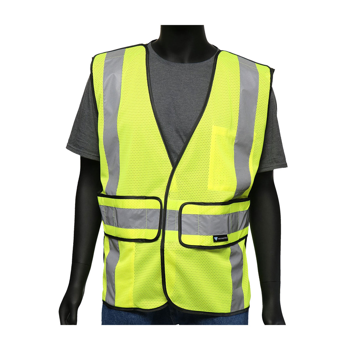 ANSI Type R Class 2 Three Pocket Expandable Mesh Breakaway Vest