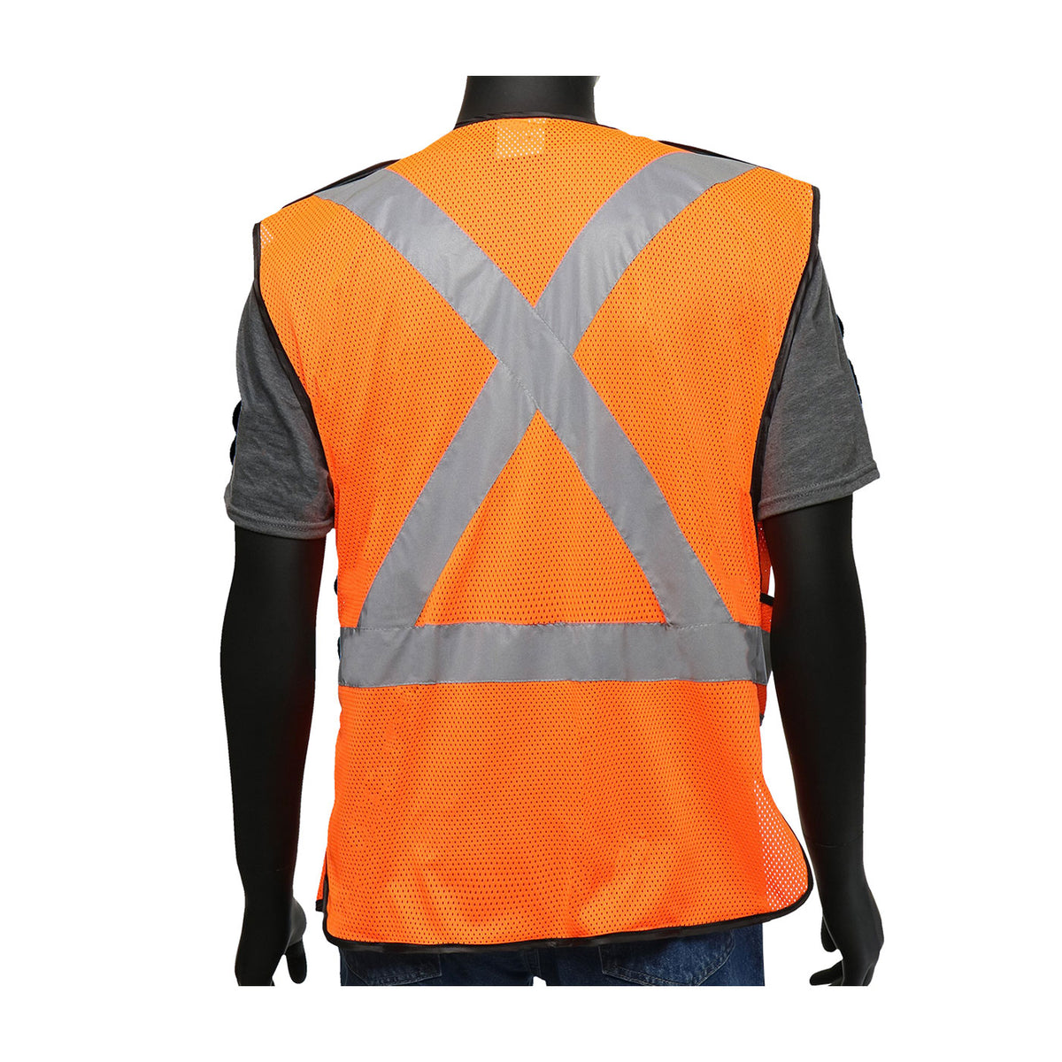 ANSI Type R Class 2 Three Pocket Expandable Mesh Breakaway Vest (47201)