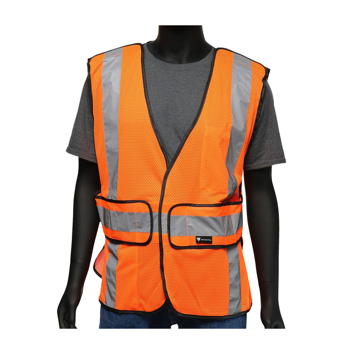 ANSI Type R Class 2 Three Pocket Expandable Mesh Breakaway Vest (47201)