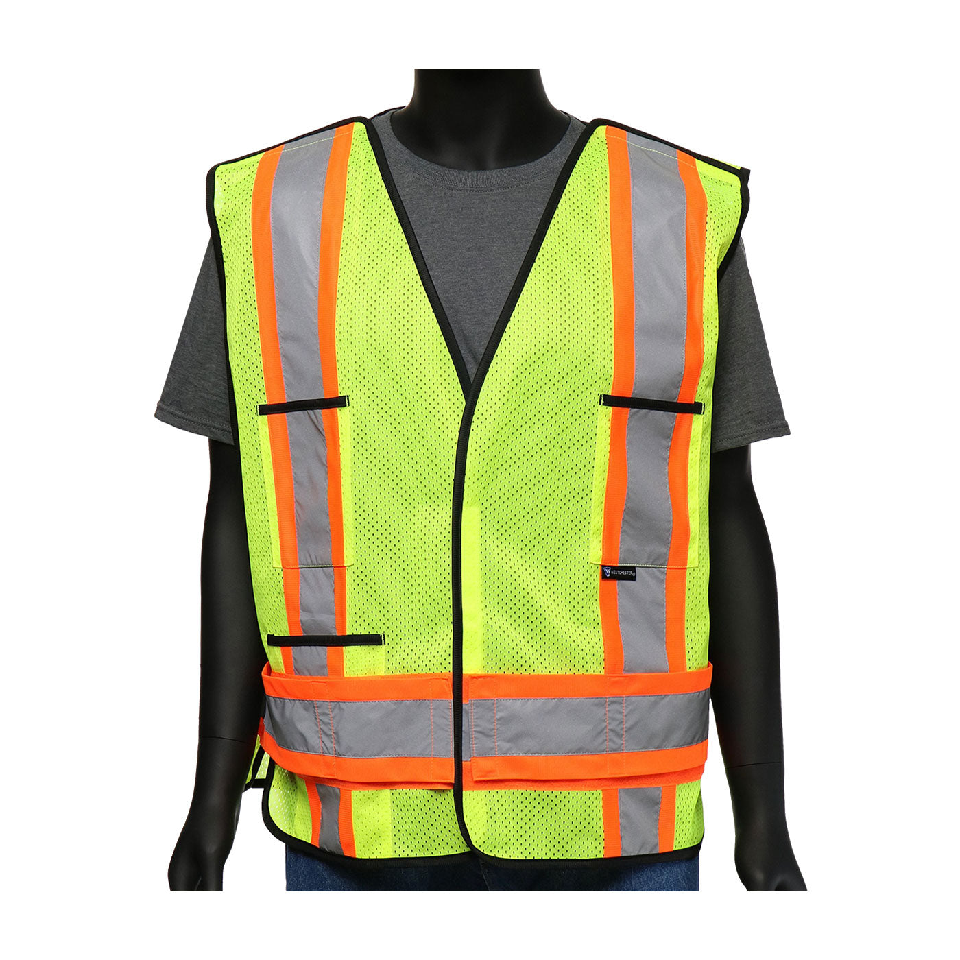 ANSI Type R Class 2 Two-Tone X-Back Breakaway Mesh Vest