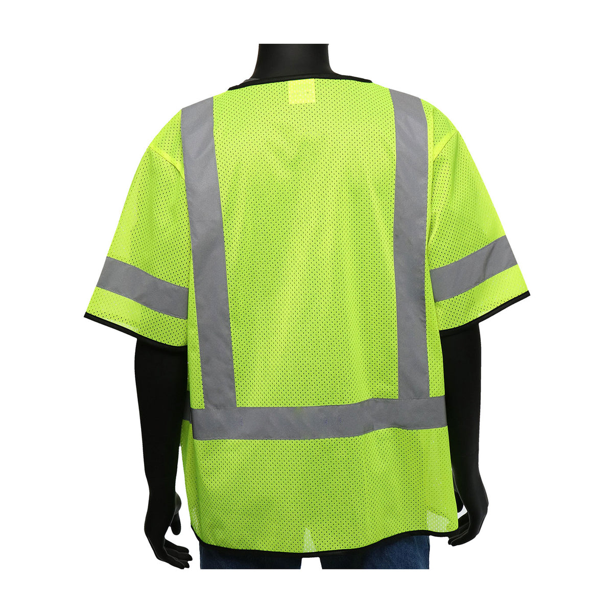 ANSI Type R Class 3 Three Pocket Zipper Mesh Vest