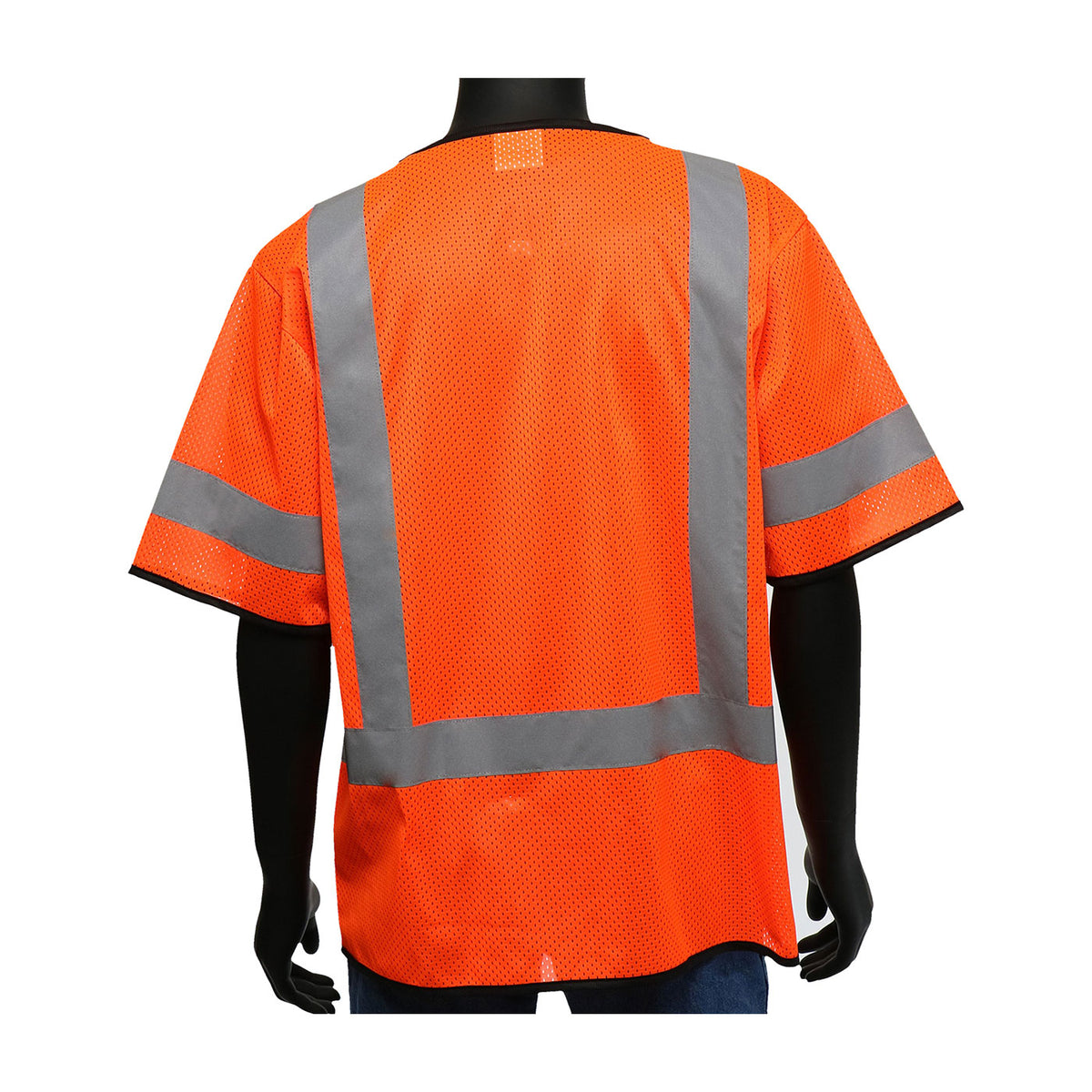 ANSI Type R Class 3 Three Pocket Zipper Mesh Vest (47303)