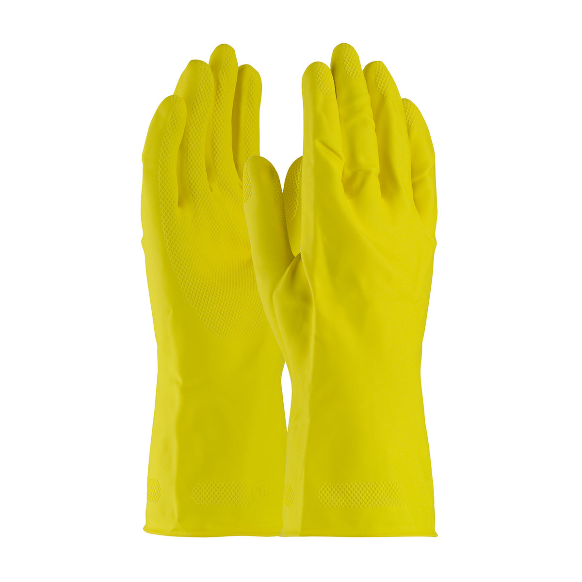 PIP Unsupported Latex, Industrial Flock Lined with Raised Diamond Grip - 21 Mil
