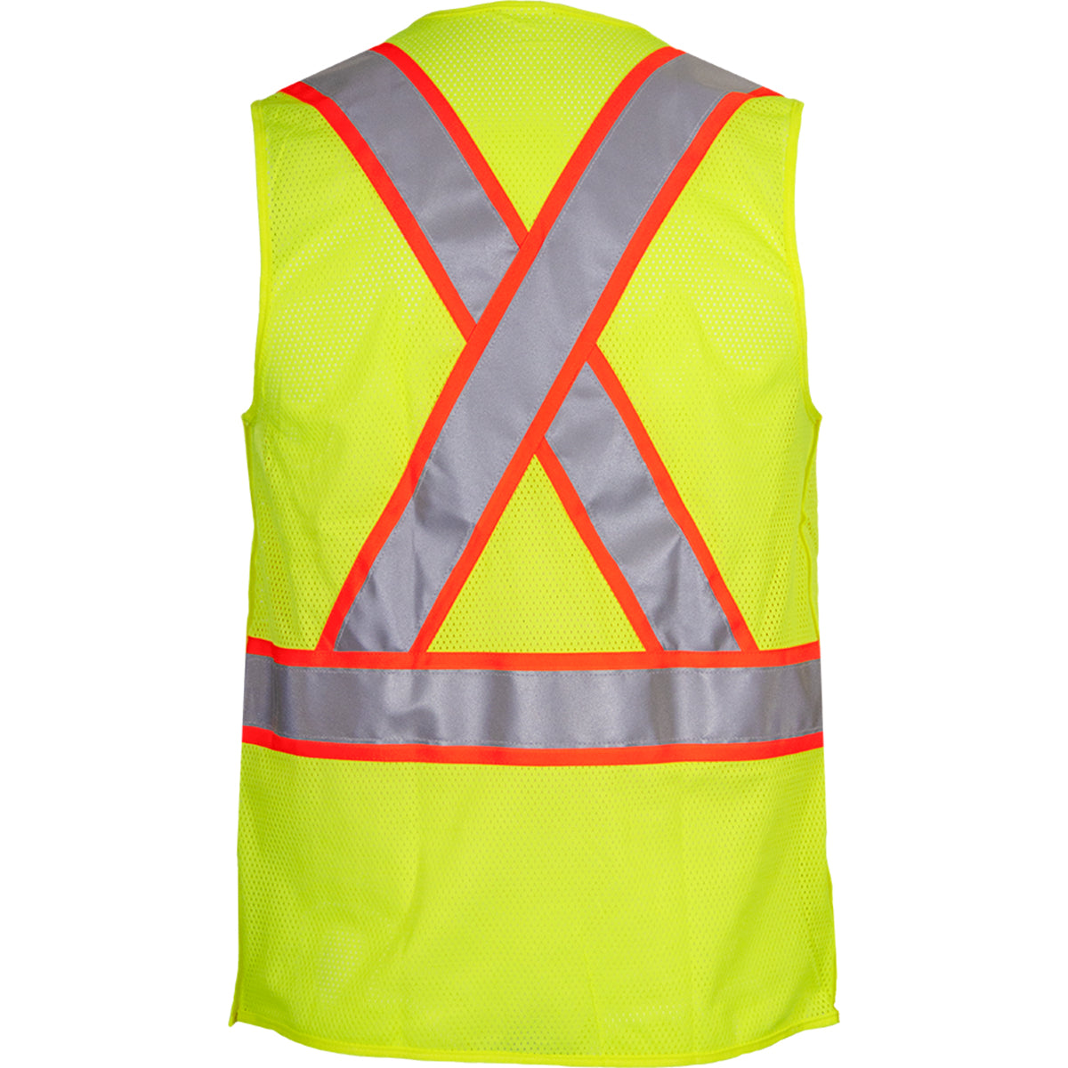 ANSI Type R Class 2 Seven Pocket Mesh Breakaway Vest with X-Back