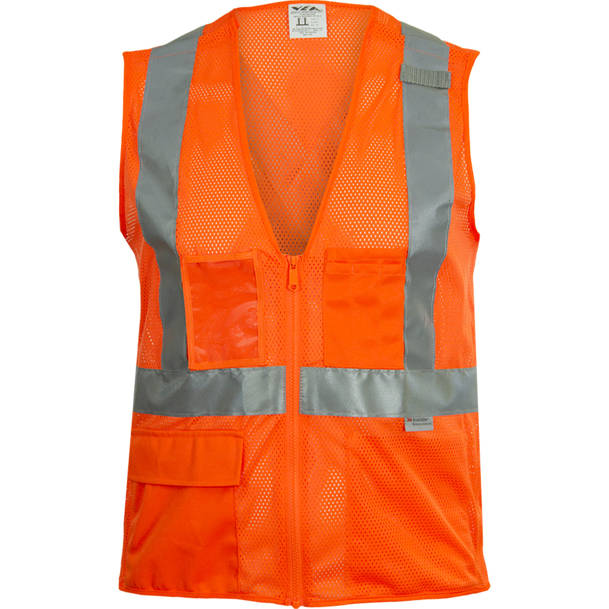 ANSI Type R Class 2 Seven Pocket Mesh Breakaway Vest with X-Back (508SX)