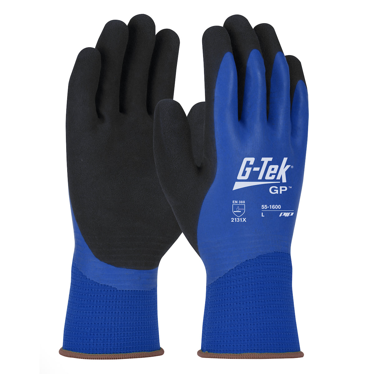 PIP Seamless Knit Polyester Glove with Double Dipped Latex MicroSurface Grip - Waterproof