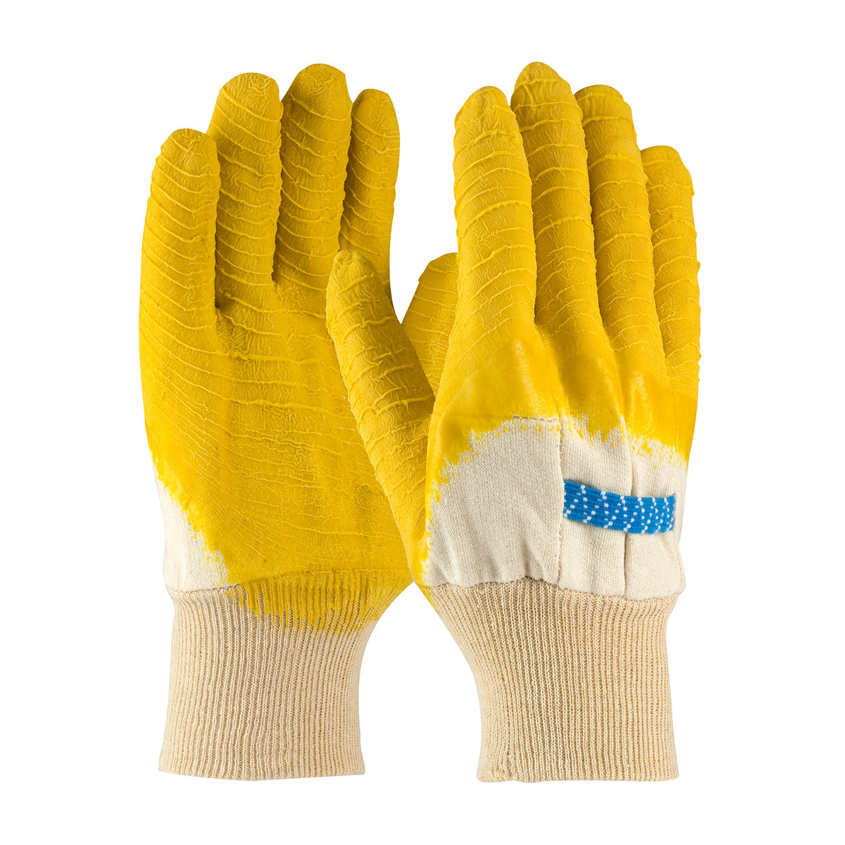 PIP Latex Coated Glove with Jersey Liner and Crinkle Finish on Palm, Fingers &amp; Knuckles - Knit Wrist – MENS