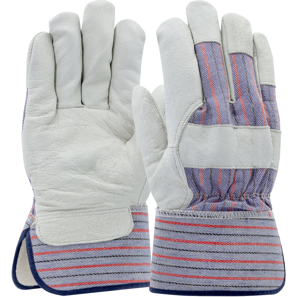 PIP Pigskin Leather Palm Glove with Fabric Back and Natural Thermal Lining - Rubberized Safety Cuff