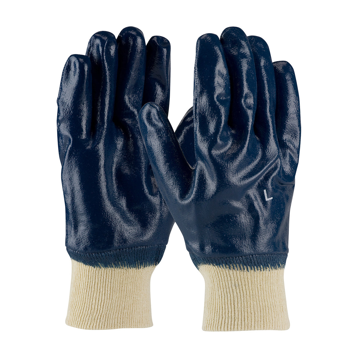 PIP Nitrile Dipped Glove with Jersey Liner and Smooth Finish on Full Hand - Knit Wrist