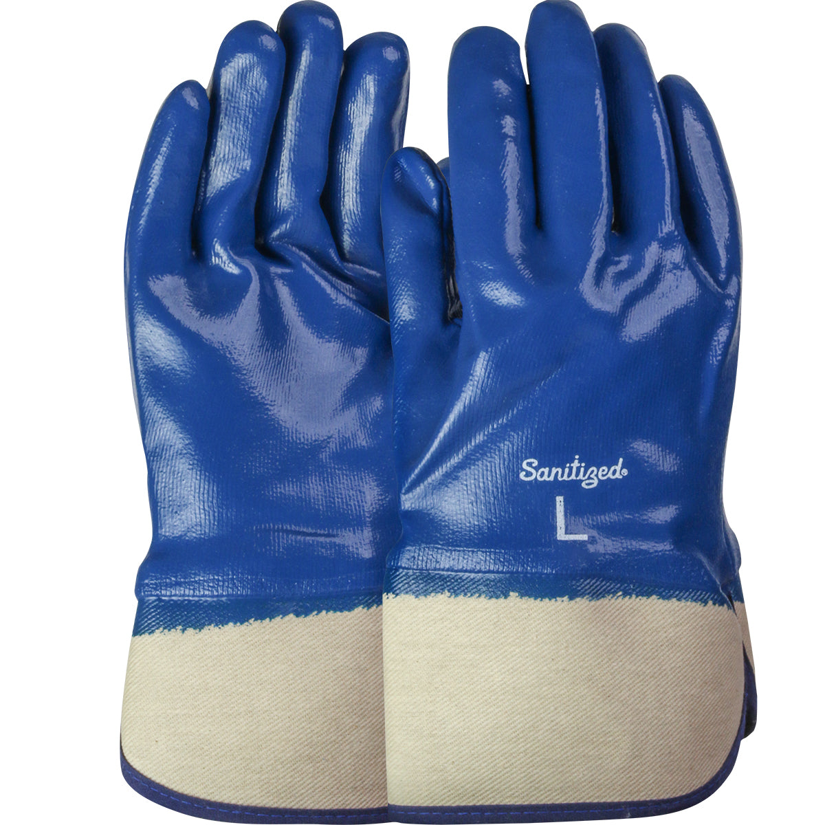 PIP Nitrile Dipped Glove with Jersey Liner and Smooth Finish on Full Hand - Plasticized Safety Cuff