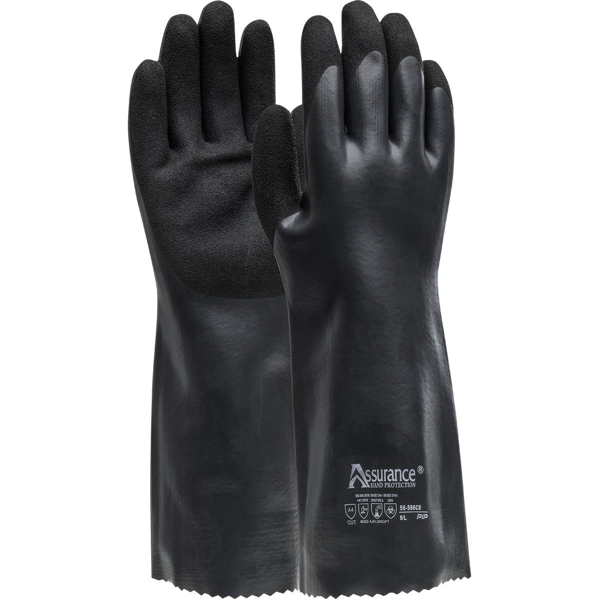 PIP Nitrile Coated Glove with PolyKor® Blended Liner and MicroSurface Grip on Palm & Fingers - 14"