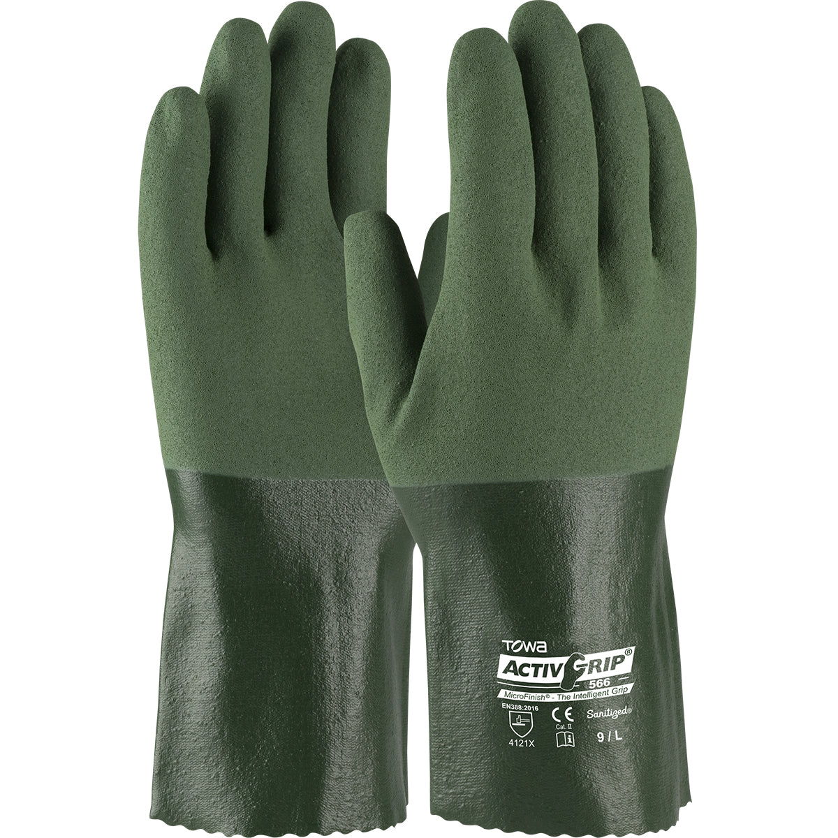 Towa Nitrile Coated Glove with Cotton Liner and MicroFinish Grip - 12"