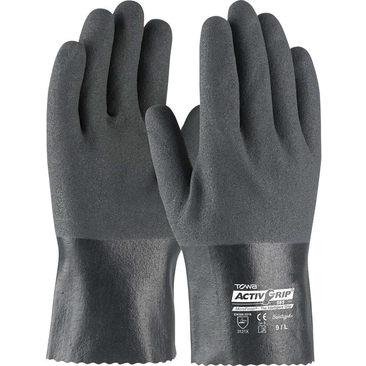 Towa Nitrile Coated Glove with Cotton Liner and MicroFinish Grip - 10"