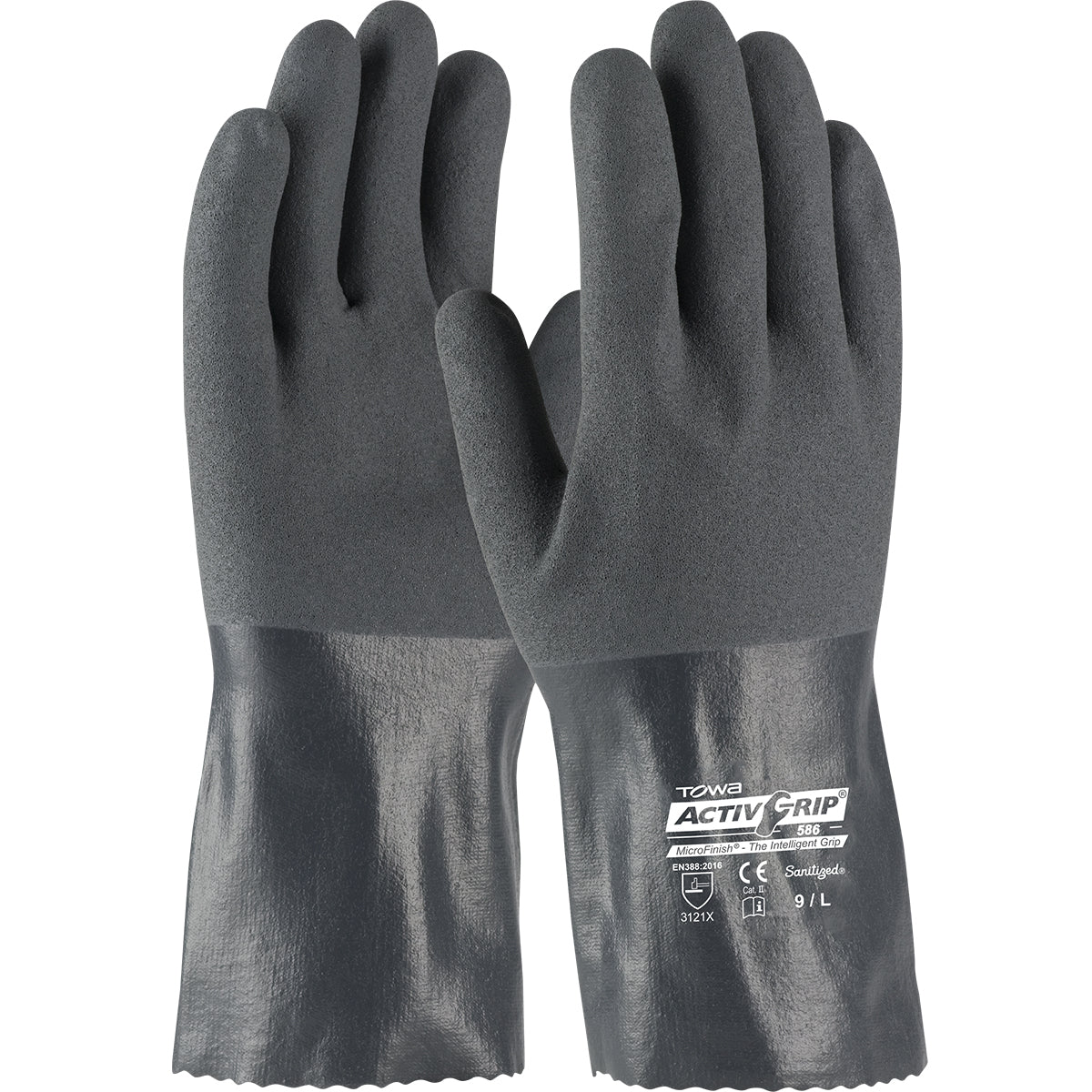 Towa Nitrile Coated Glove with Cotton Liner and MicroFinish Grip - 12"