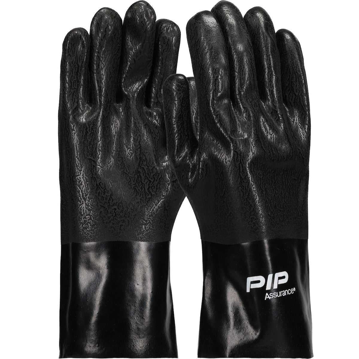PIP Premium PVC Dipped Glove with Interlock Liner and Rough Sandy Finish - 12" Length – MENS