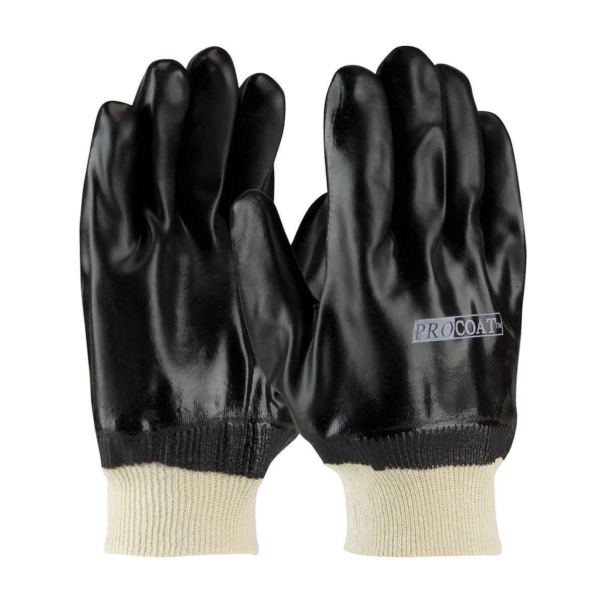 PIP Premium PVC Dipped Glove with Jersey Liner and Rough Sandy Finish - Knit Wrist – MENS