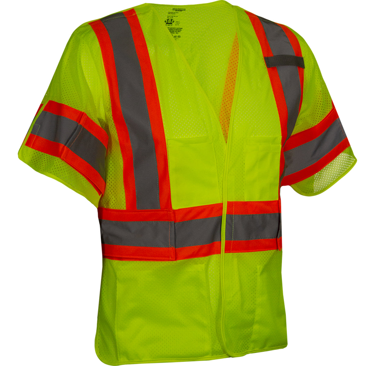 ANSI Type R Class 3 Seven Pocket Breakaway Vest with Adjustable Side Wraps and Sleeves