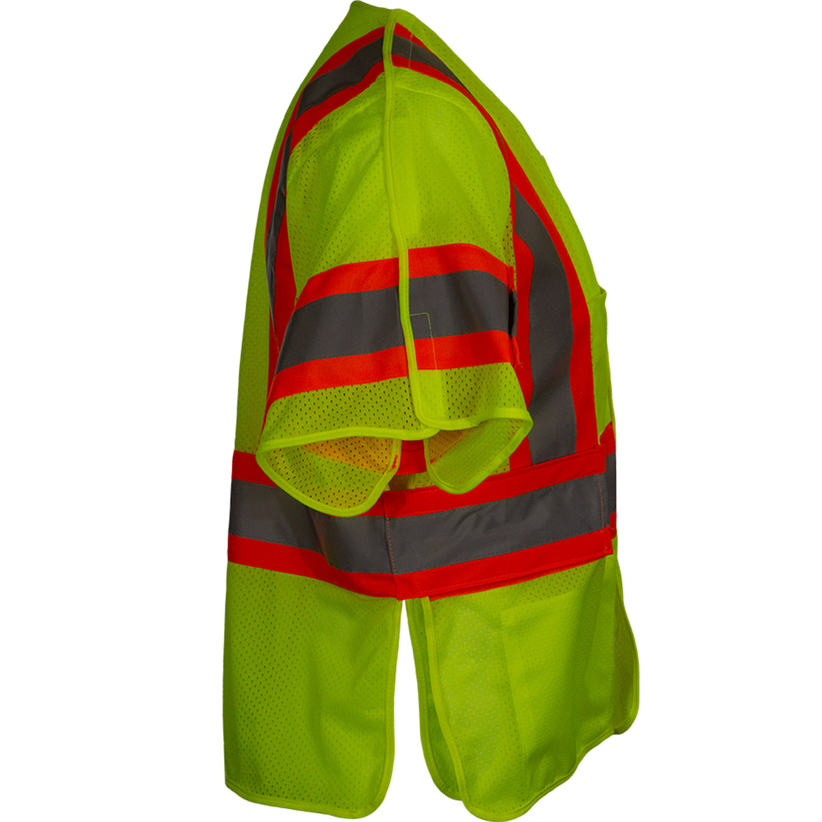 ANSI Type R Class 3 Seven Pocket Breakaway Vest with Adjustable Side Wraps and Sleeves