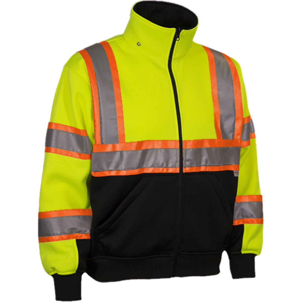 Reflective Apparel ANSI Type R Class 3 Sweatshirt with Removable Hood - Inner Liner