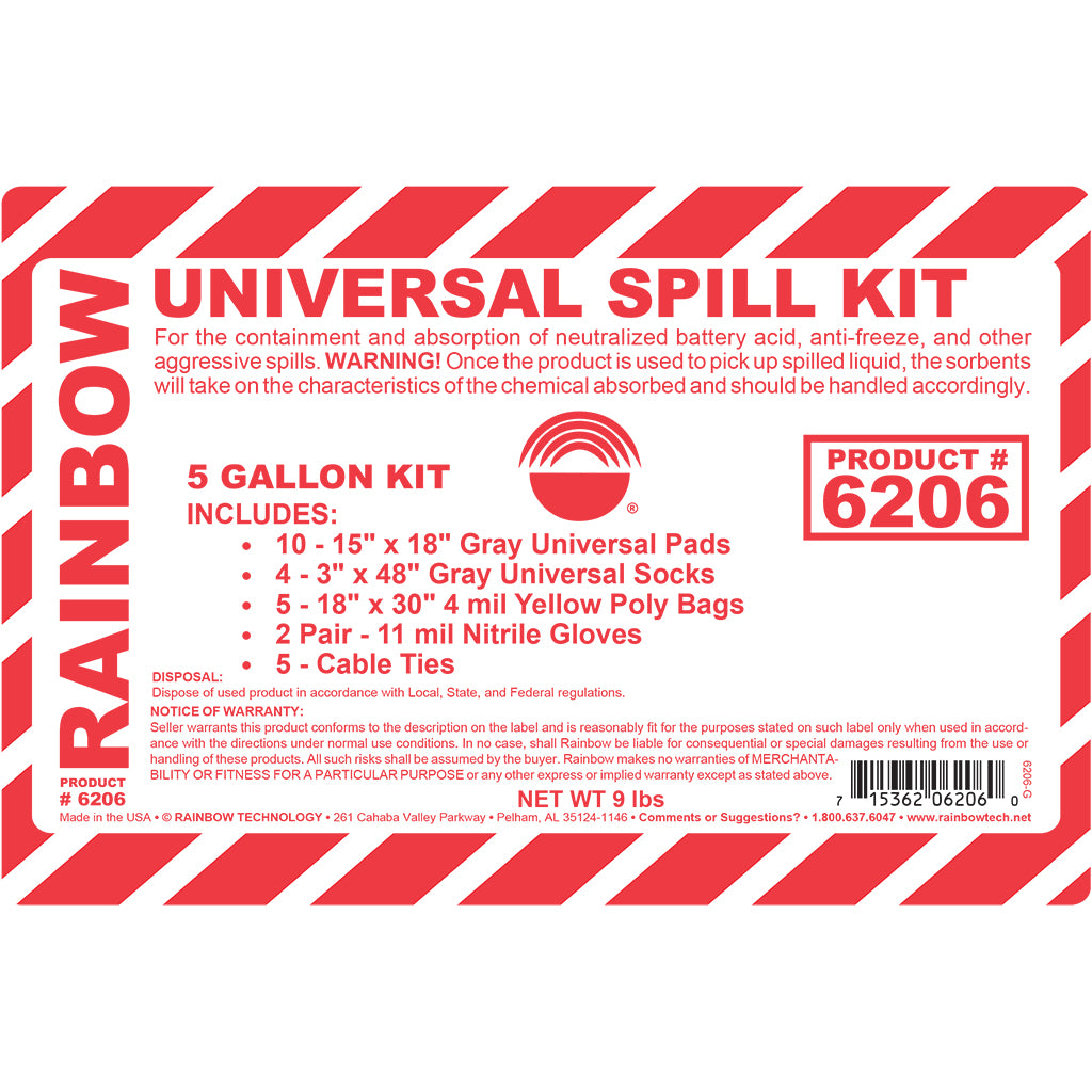 Universal Spill Kit – 6.5 Gallon Pail