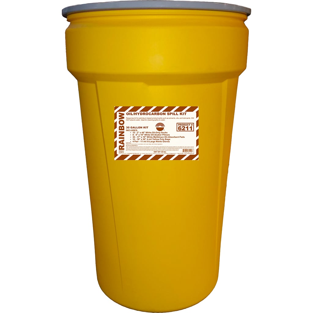 Large Oil/Hydrocarbon Spill Kit – 30 Gallon Drum