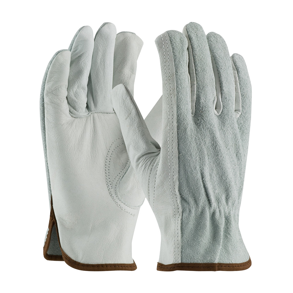 PIP Industry Grade Top Grain Leather Drivers Glove with Split Cowhide Back - Keystone Thumb