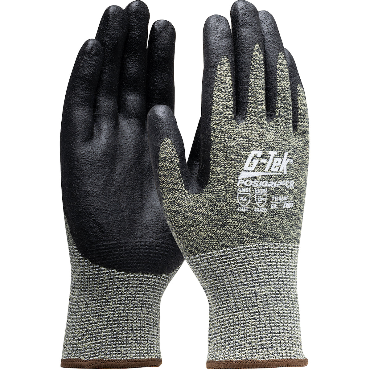 PIP Antimicrobial Seamless Knit A4 Aramid Blended Glove with Foam Nitrile Coated Grip on Palm & Fingers
