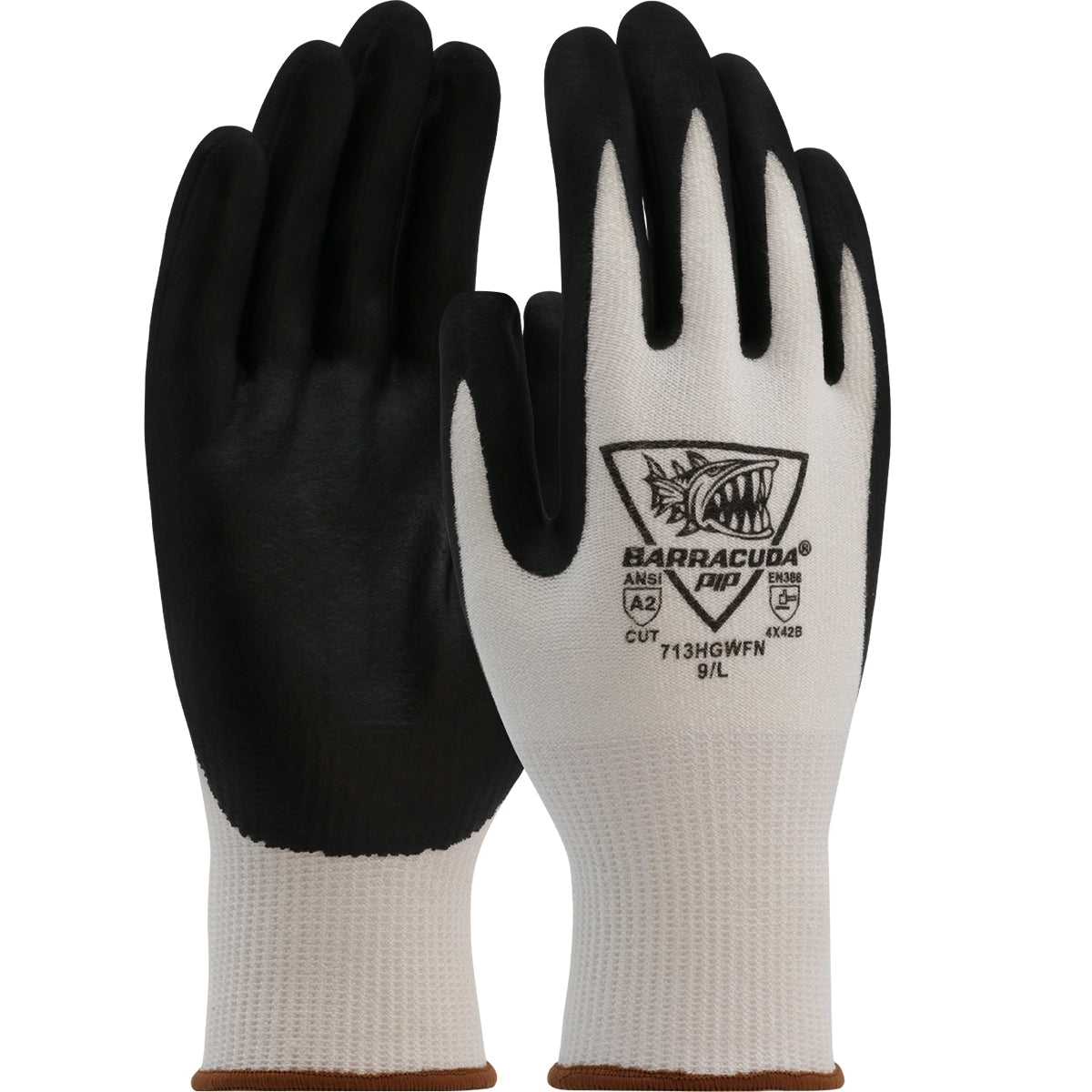 PIP Seamless Knit A2 PolyKor® Blended Glove with Foam Nitrile Coated Grip on Palm & Fingers
