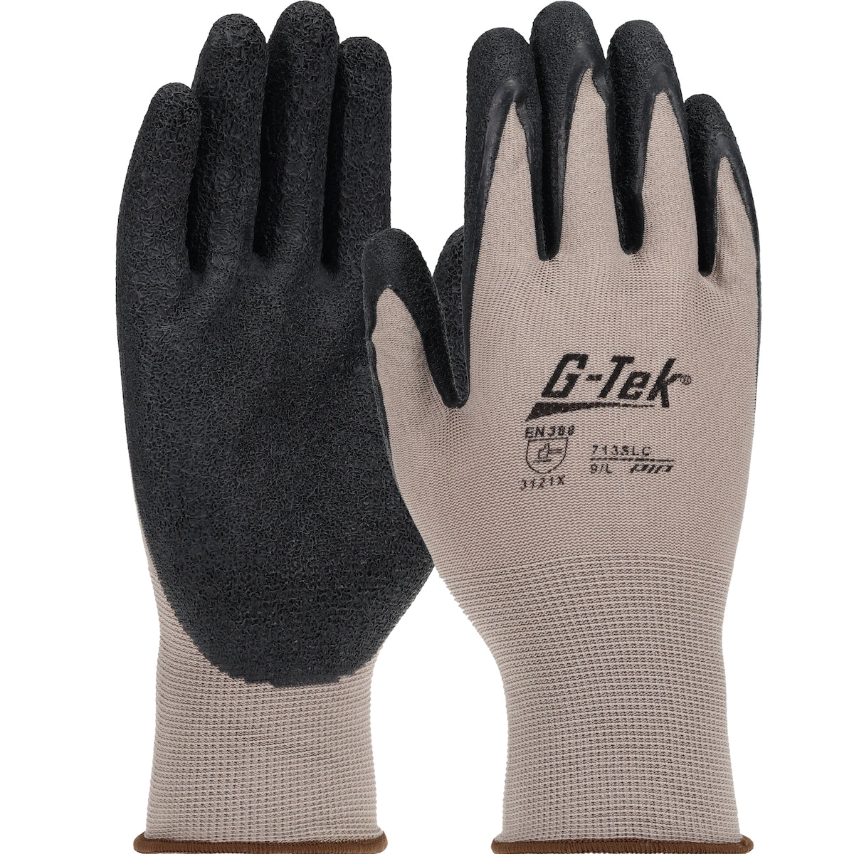PIP Seamless Knit Nylon Glove with Latex Coated Crinkle Grip on Palm & Fingers - 13 Gauge