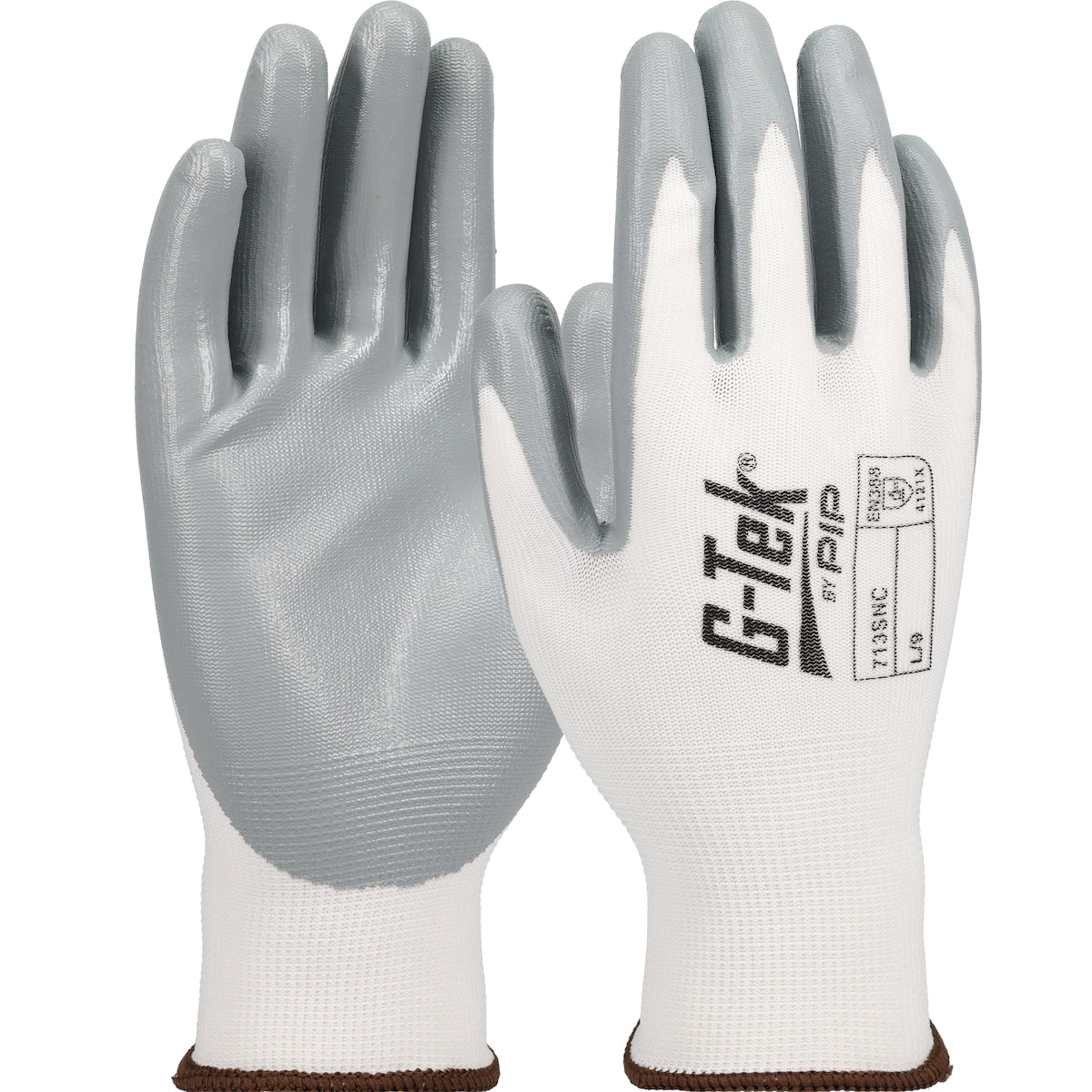 PIP Seamless Knit Polyester Glove with Nitrile Coated Smooth Grip on Palm & Fingers