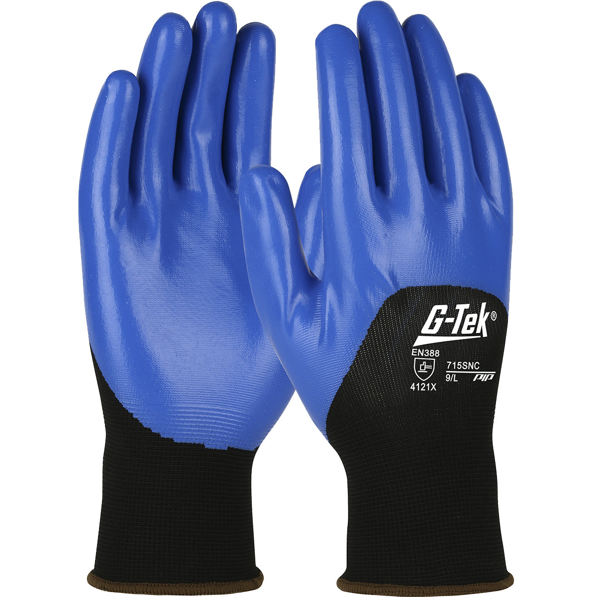 PIP Economy Seamless Knit Nylon Glove with Nitrile Coated Smooth Grip on Palm, Fingers & Knuckles - 15 Gauge