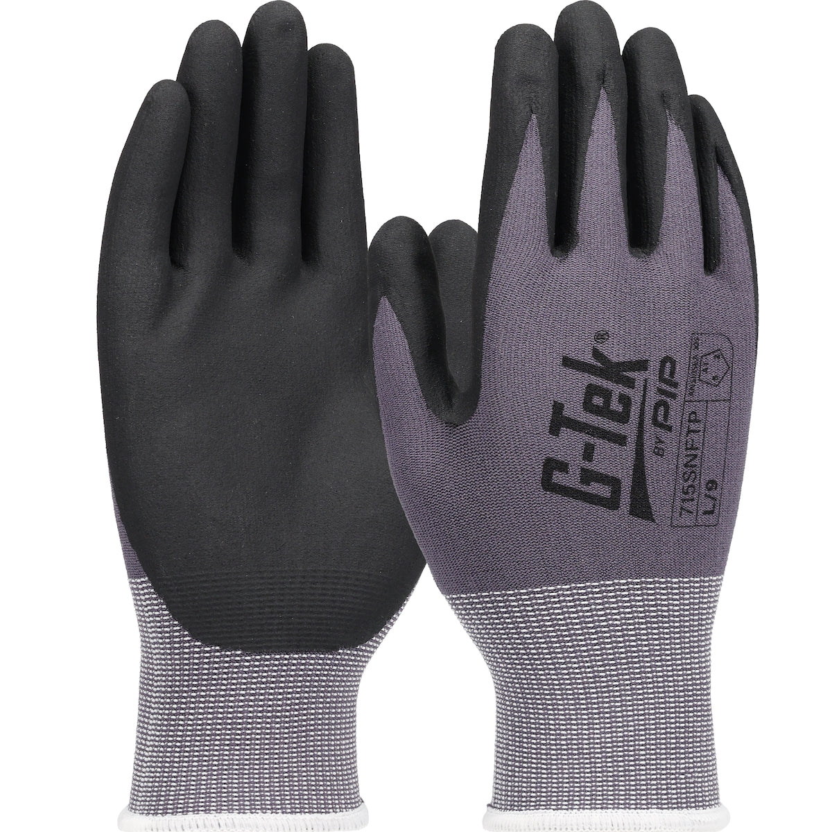 PIP Seamless Knit Nylon/Spandex Glove with Nitrile Coated Foam Grip on Palm & Fingers - 15 Gauge - Touchscreen
