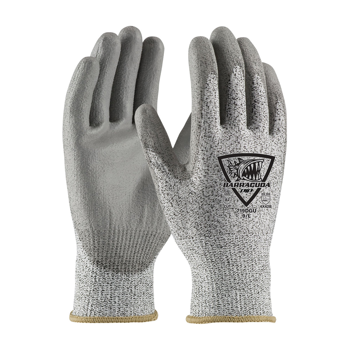 PIP Economy Seamless Knit A2 PolyKor® Blended Glove with Polyurethane Coated Flat Grip on Palm &amp; Fingers