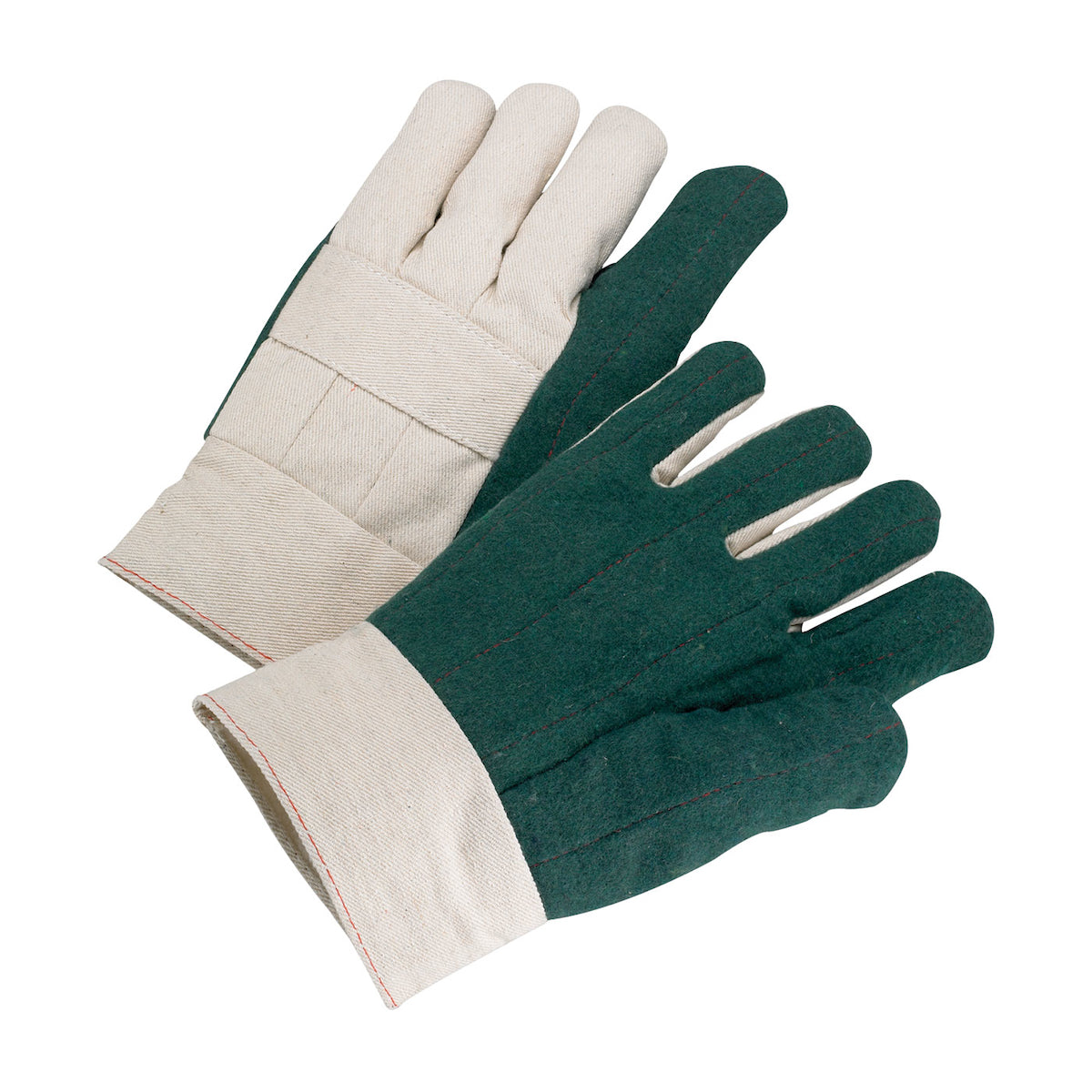 PIP Regular Weight Hot Mill Glove with Band Top Cuff and Cotton/Polyester Shell – L