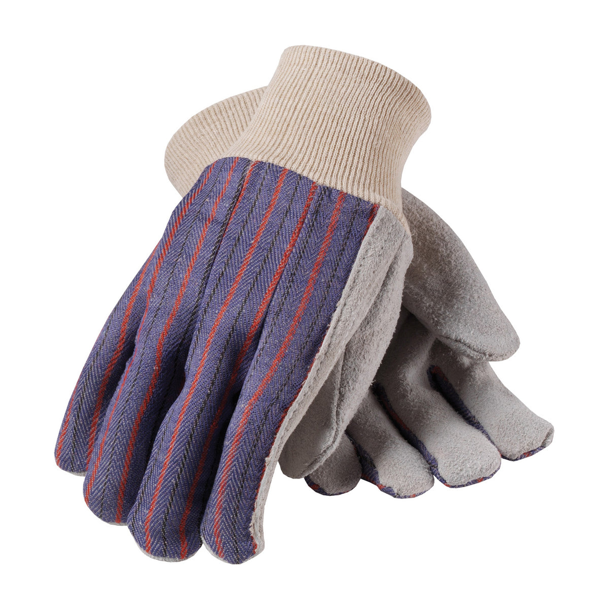 PIP Regular Grade Split Cowhide Leather Palm Glove with Fabric Back - Ladies'