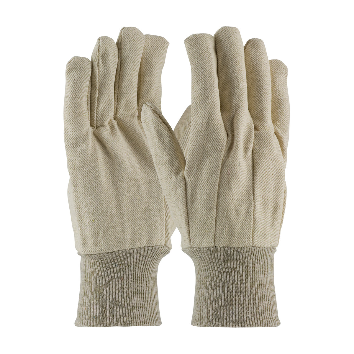 PIP Premium Grade Cotton Canvas Single Palm Glove - Knit Wrist – L