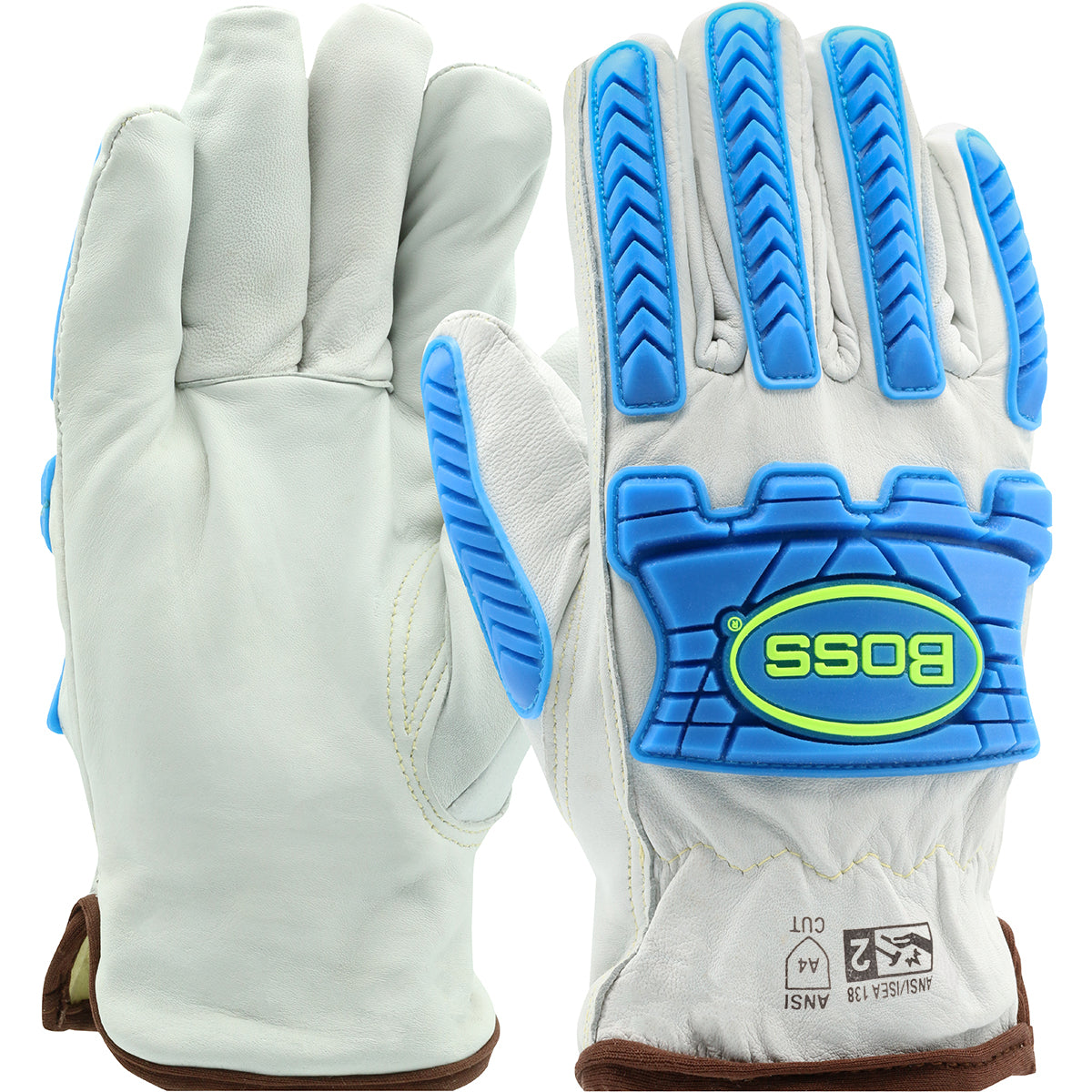 Boss Top Grain Sheepskin Leather Drivers Glove with Para-Aramid Blend Lining and Impact Protection