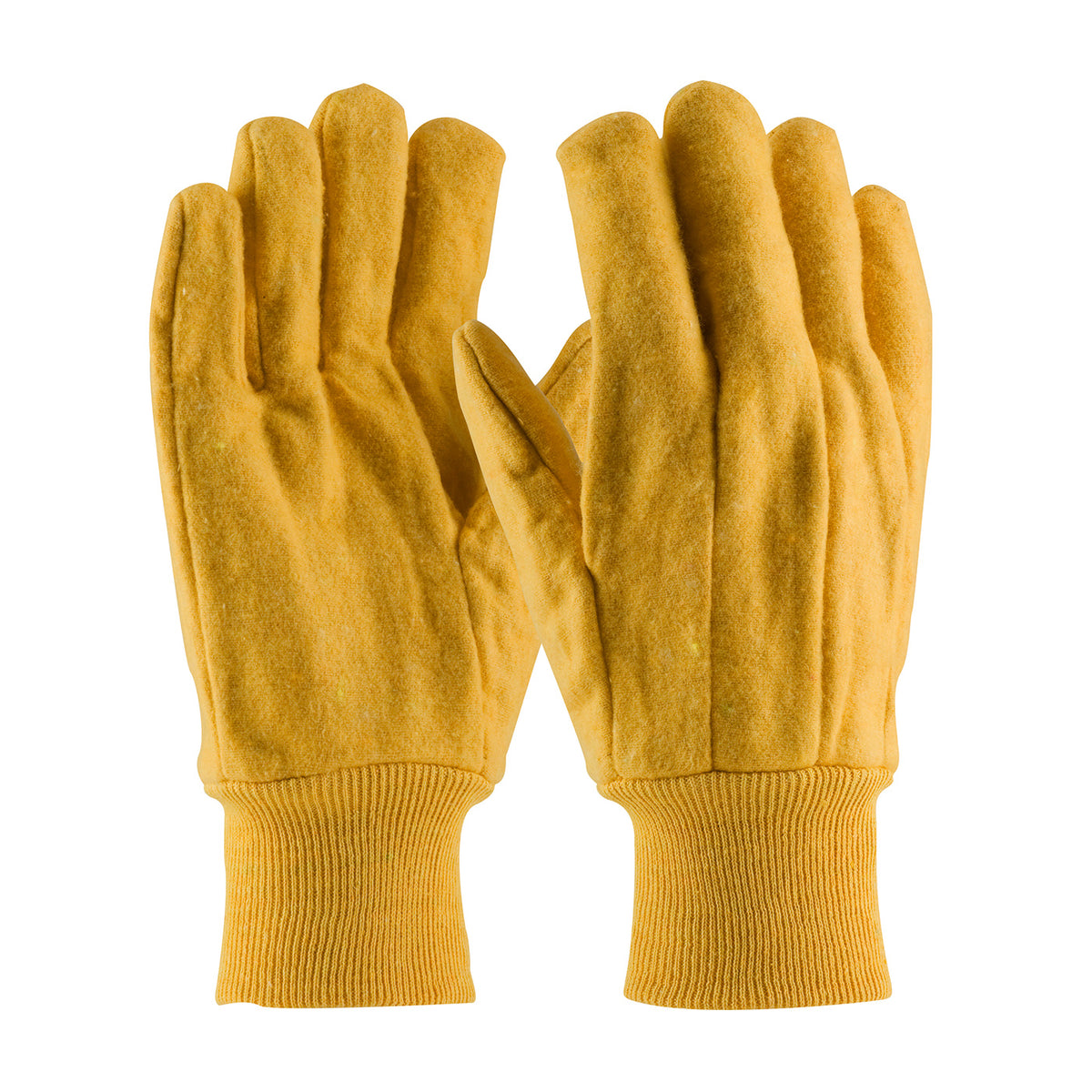 PIP Economy Grade Chore Glove with Single Layer Palm, Single Layer Back and Nap-Out Finish - Knit Wrist – MENS