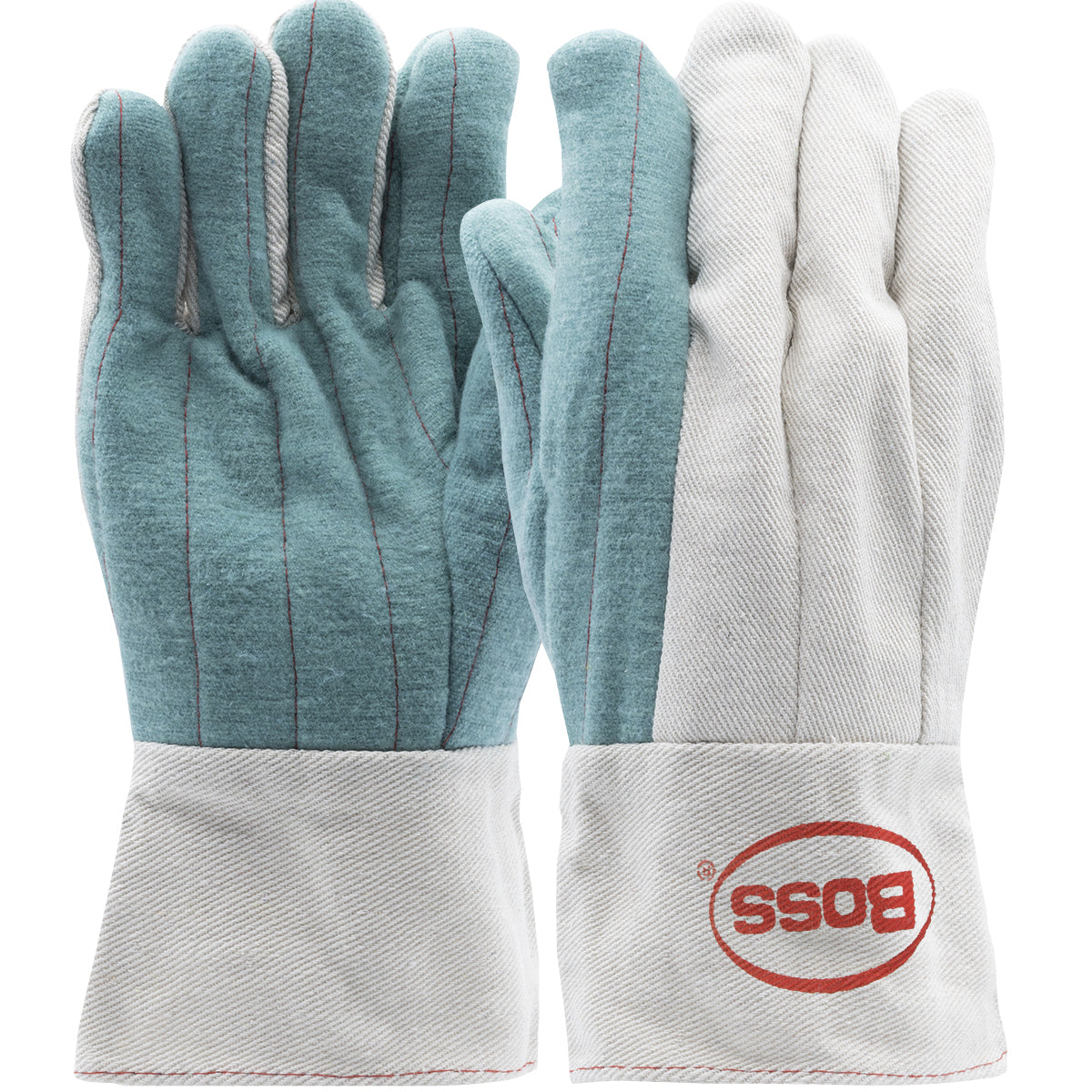 PIP Regular Weight Hot Mill Glove with Band Top Cuff - 24 oz. - BOSS Logo – XL