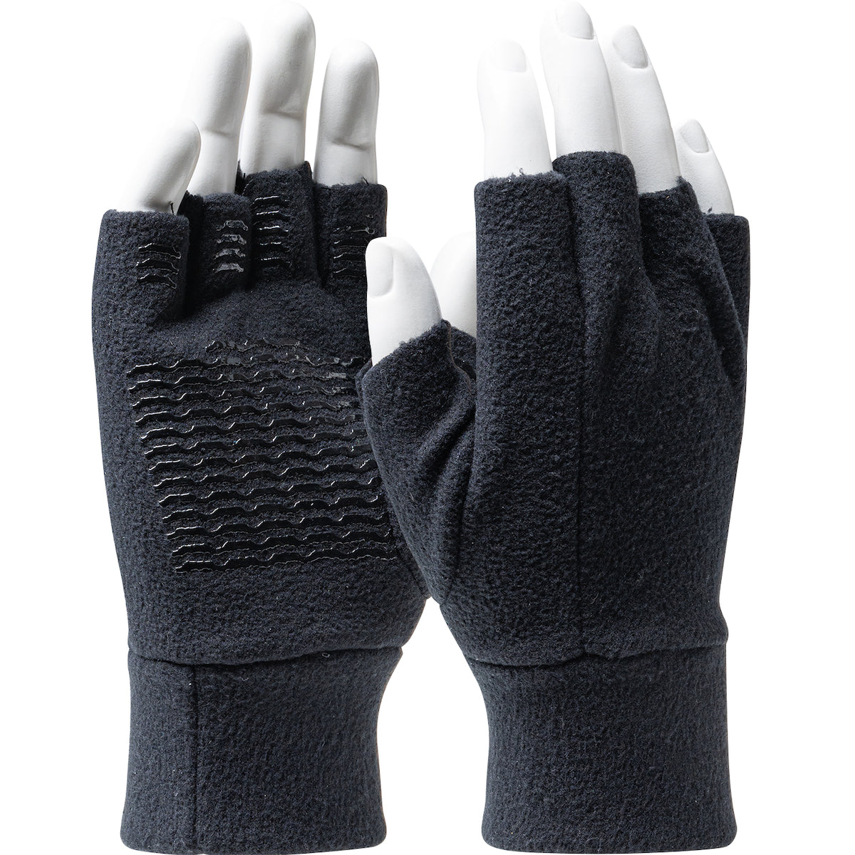 PIP Gripper Dot Fin Fleece Fingerless Glove with Gripper Dotted Palm