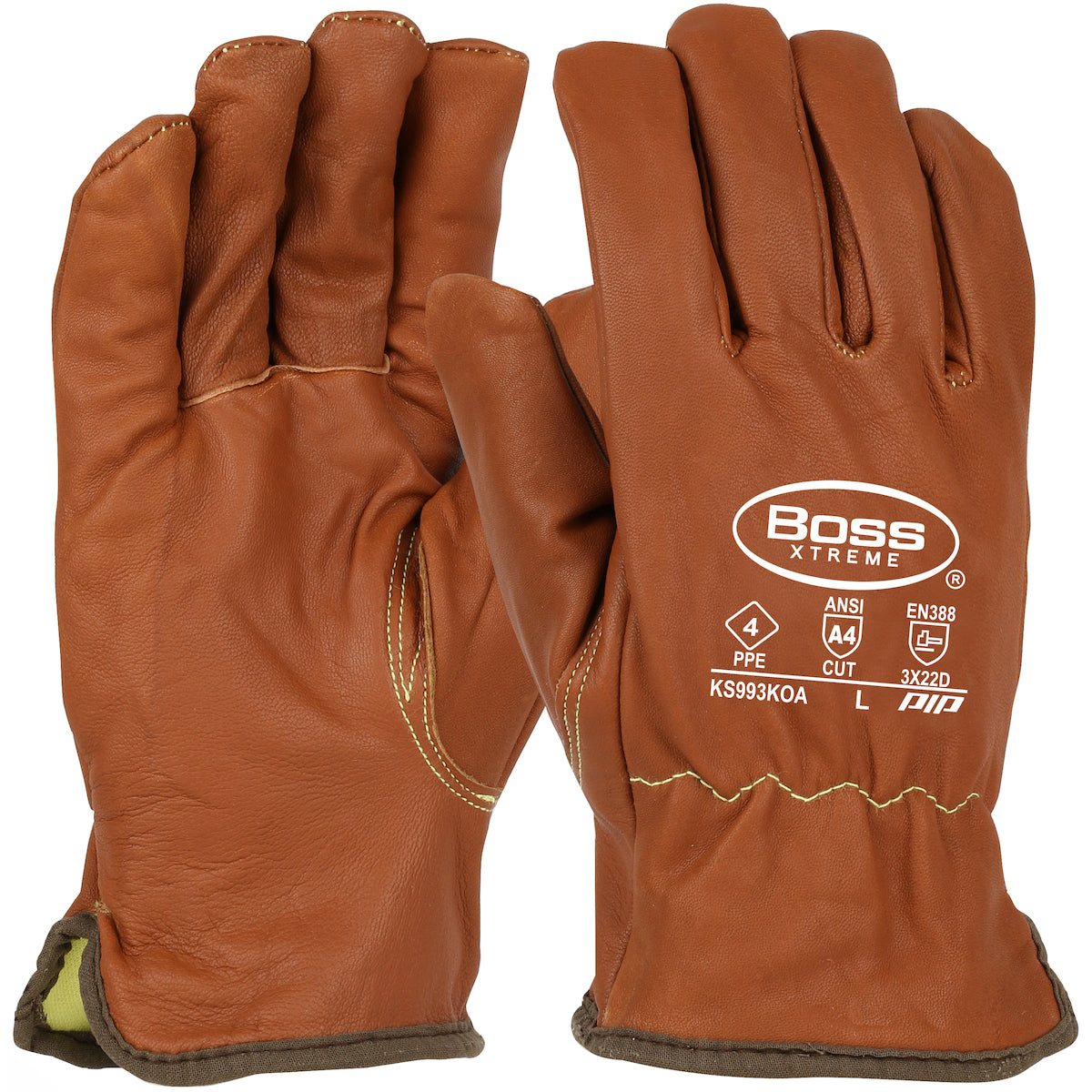 Boss AR Top Grain Goatskin Leather Drivers Glove with Oil Armor™ Finish and Para-Aramid Lining - Keystone Thumb