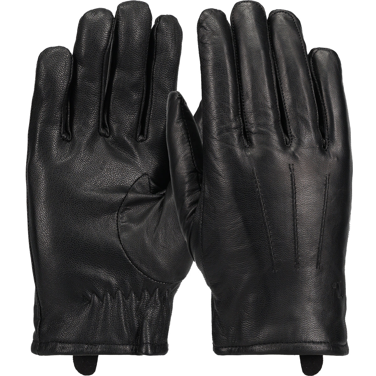 PIP Captain™ Leather Insulated Glove, Black genuine Goat leather driver glove, Analine finished, with polyester lining (40 gms. Thinsulate fill), sewing with Nylon thread, Keystone thumb, 3 darts on back of hand and black hem.